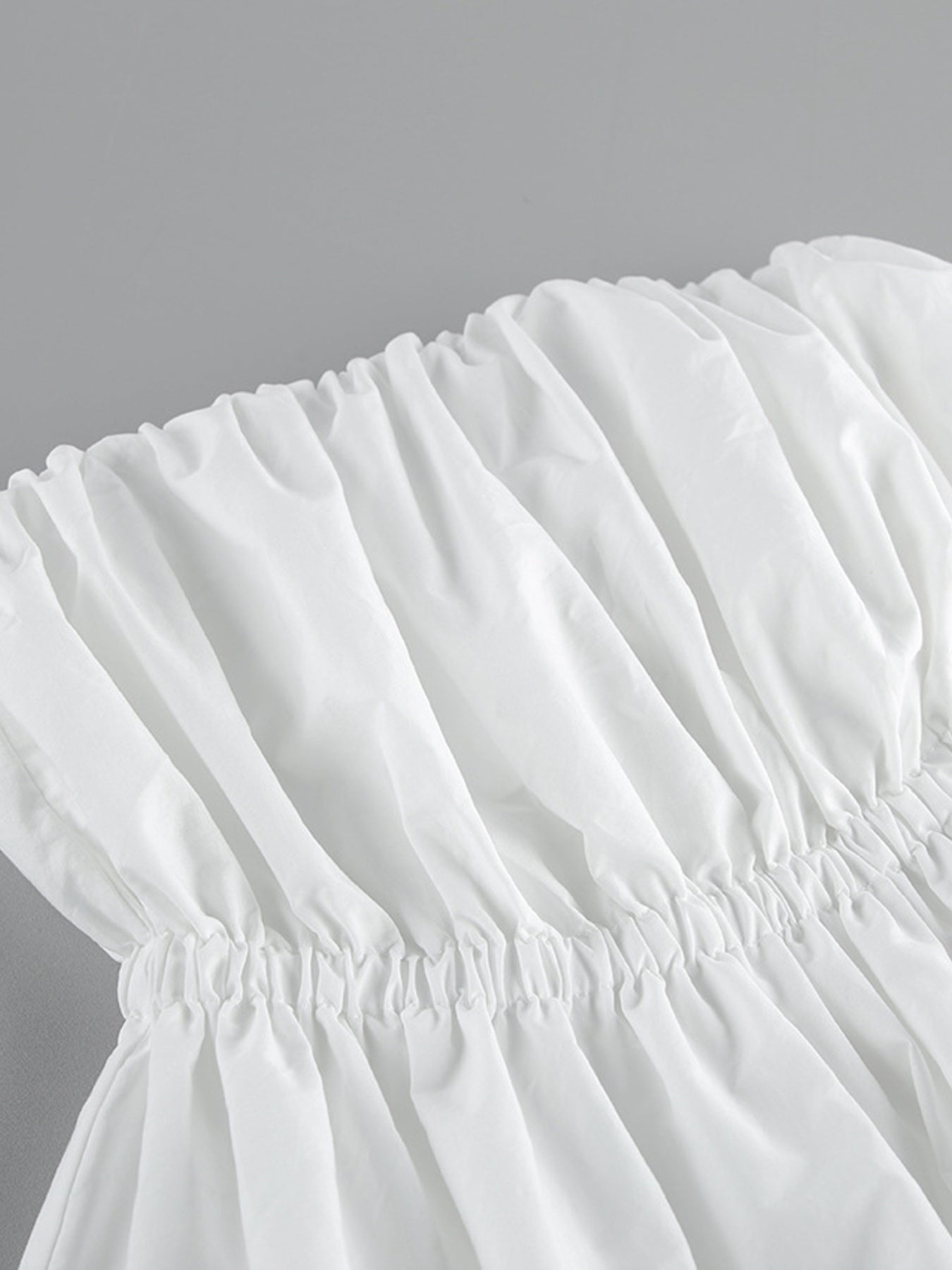 Ruched Bubble Hem Tube Top