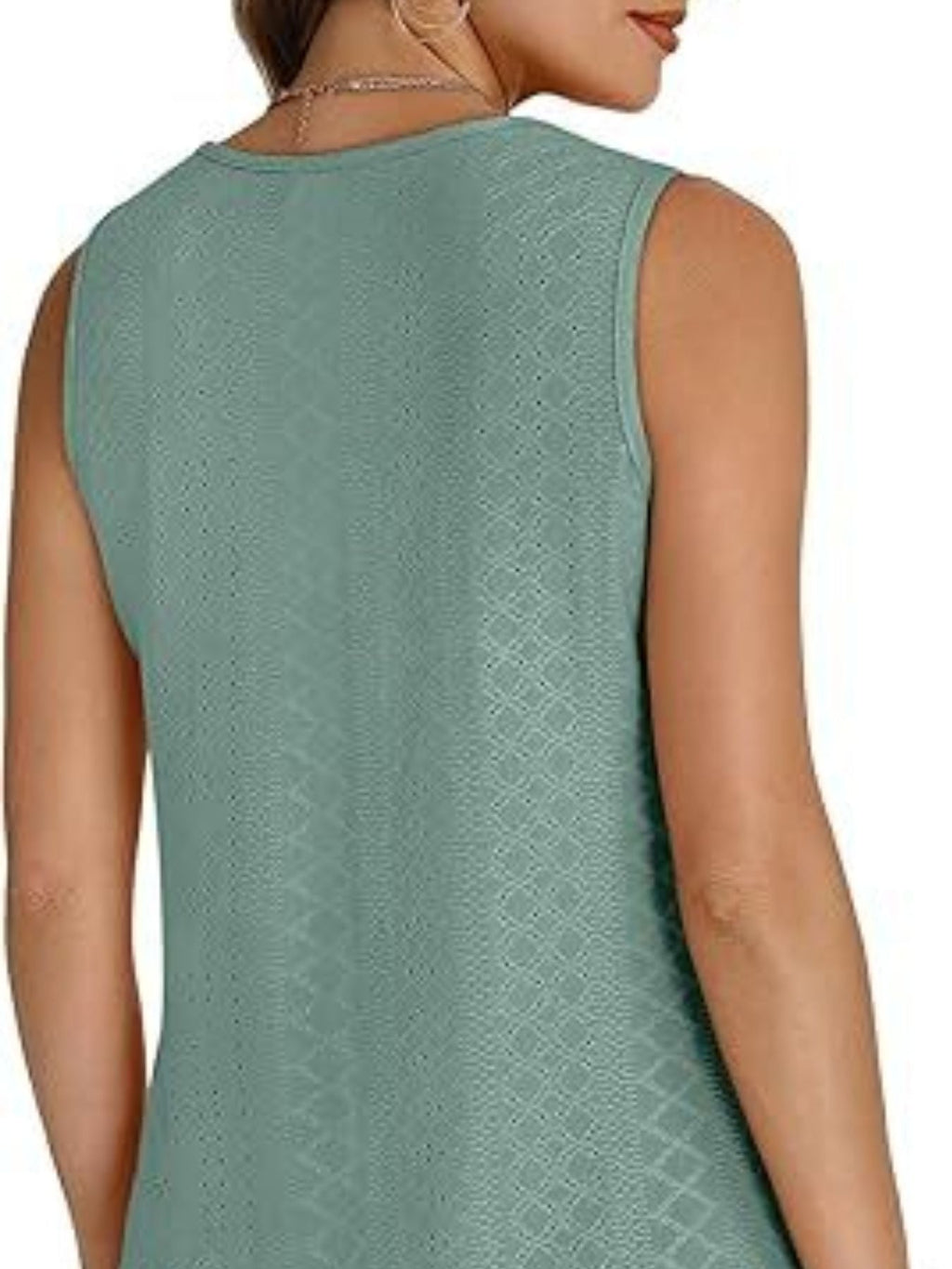 Eyelet V-Neck Tank