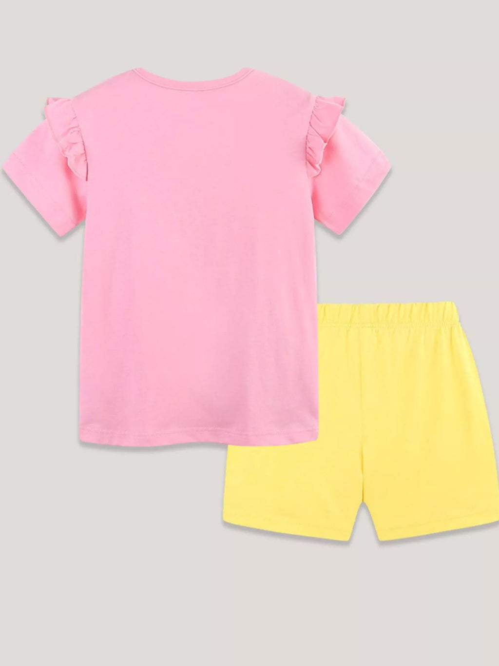 Children's Elephant & Butterfly Embroidered T-shirt and Shorts Set