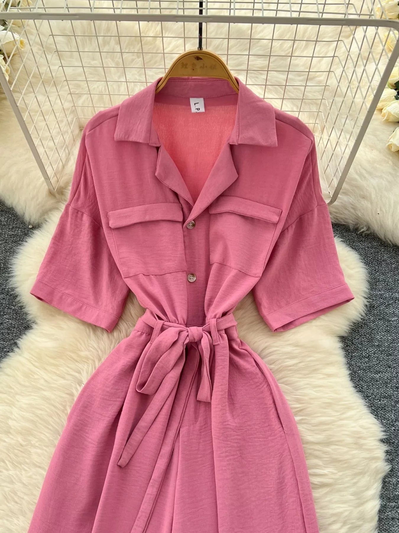Tie Waist Wide Leg Jumpsuit