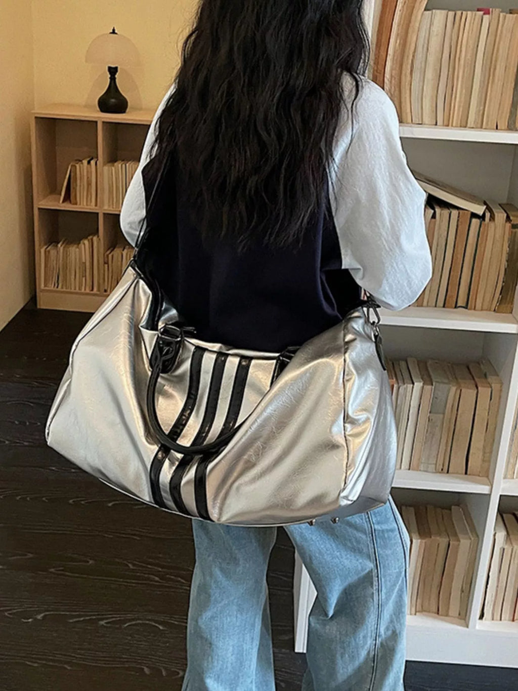 Duffle Bag with Three Stripes