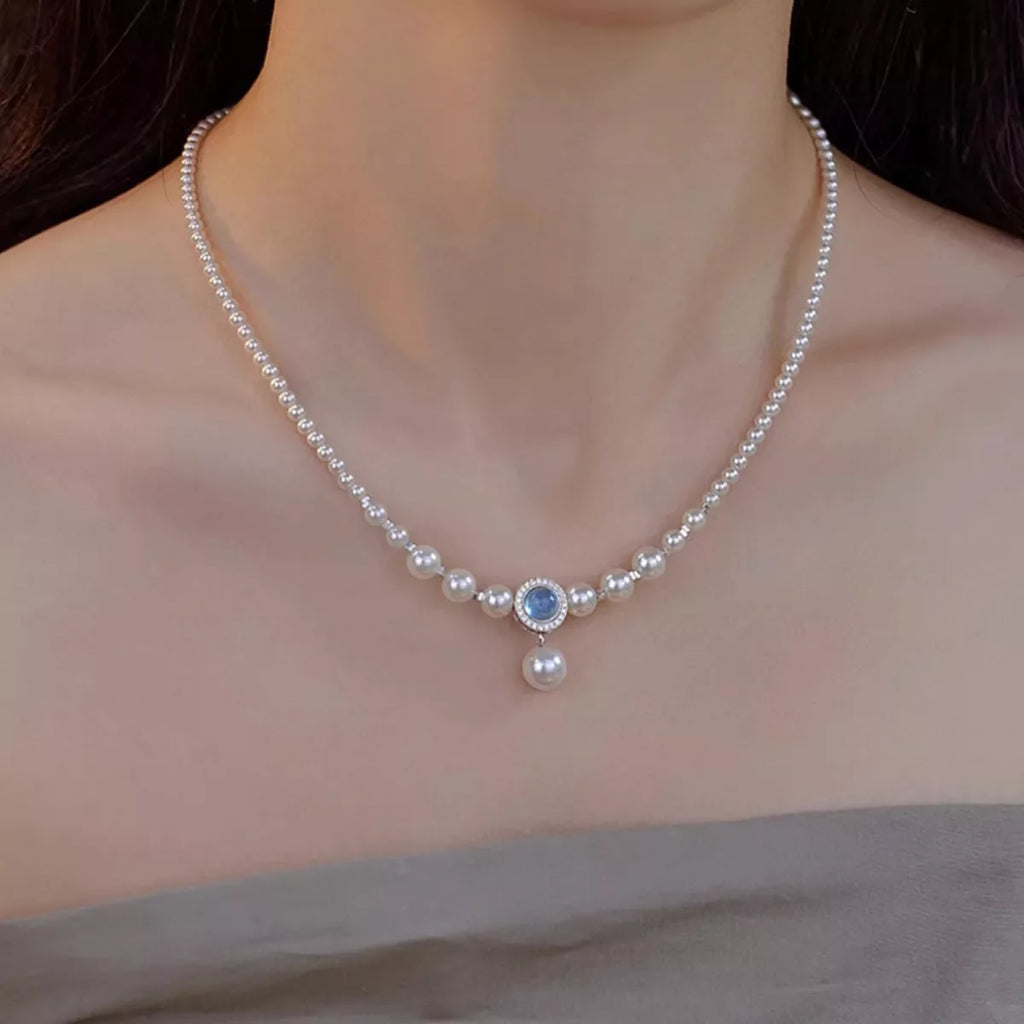 925 Sterling Silver Pearl Necklace