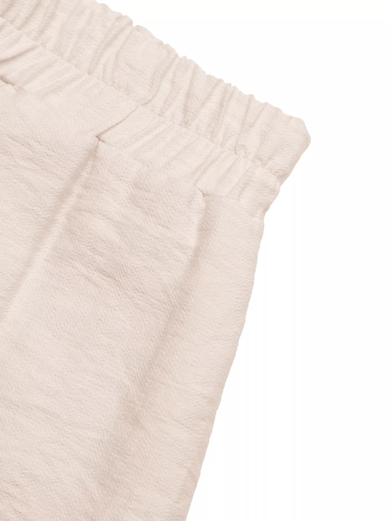 Shell Trim Elastic Waist Shorts