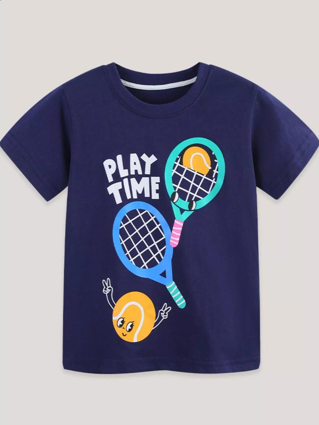 Children's Play Time Tennis Graphic Crew Neck T-Shirt