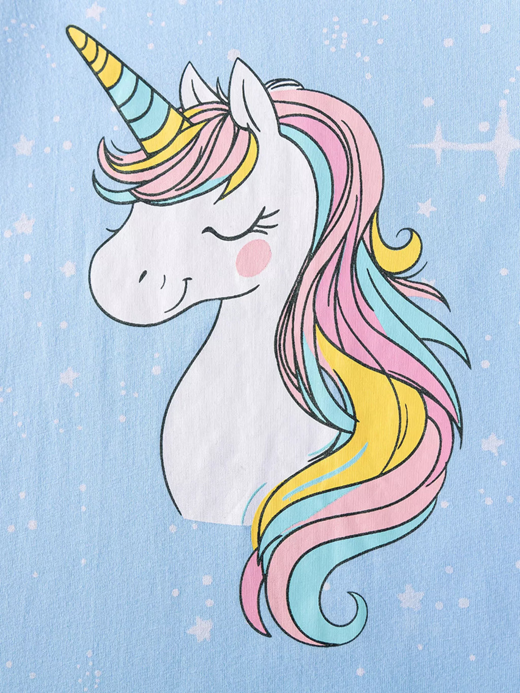 Children's Unicorn Ruffle Sleeve Casual Dress