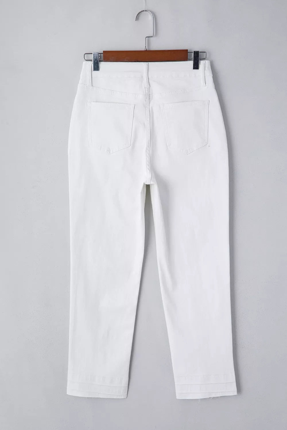 High-Waisted Straight Leg Jeans
