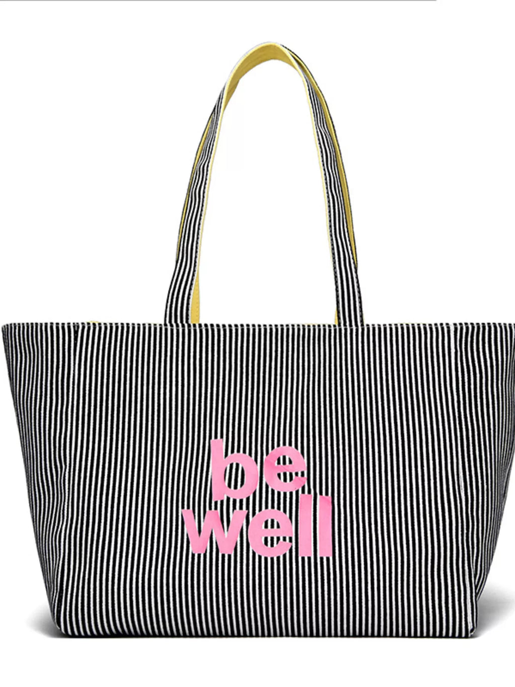 Striped Canvas Duffel Bag