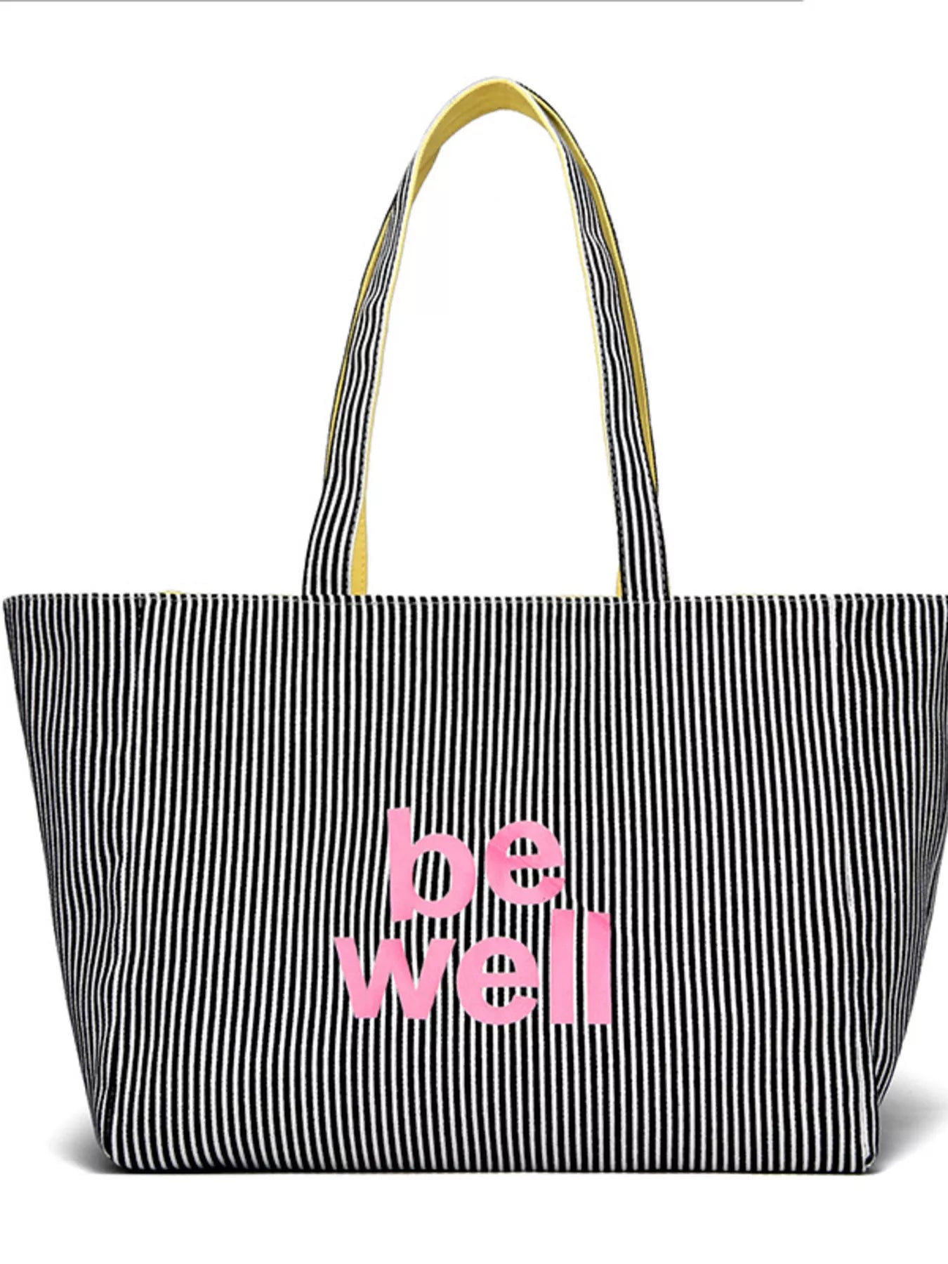 Striped Canvas Duffel Bag