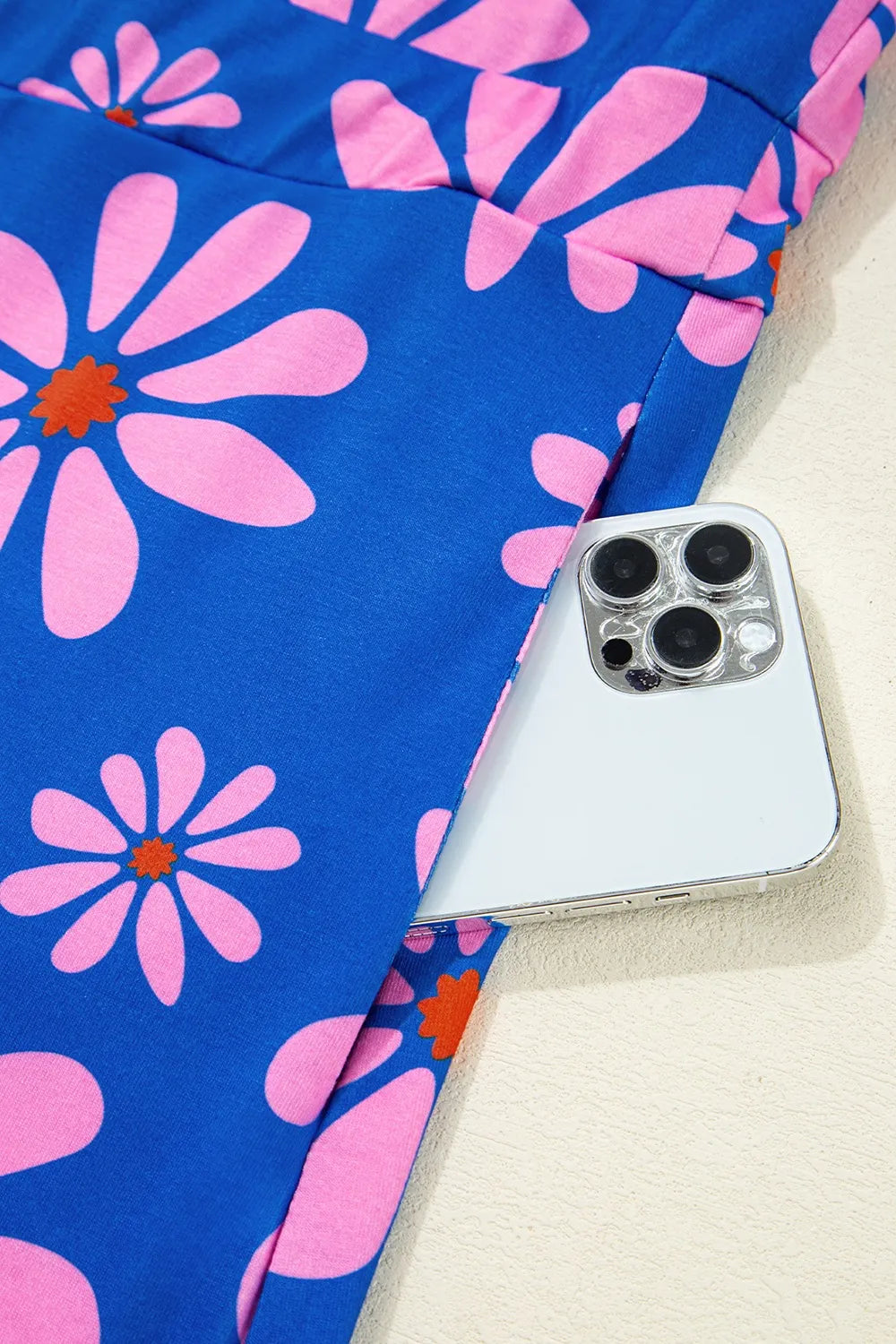 Floral Print Zip Collar Drawstring Summer Mini Dress