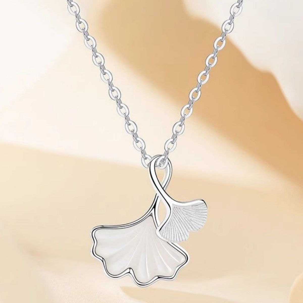 Ginkgo Leaf Pendant Necklace