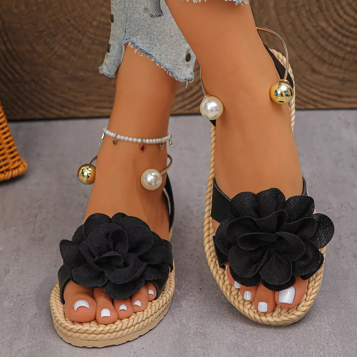 Flower Open Toe Sandals
