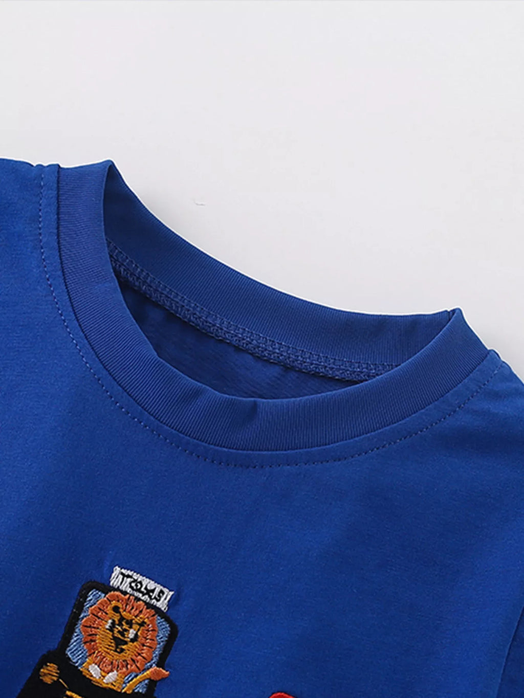 Children's Embroidered Round Neck T-Shirt