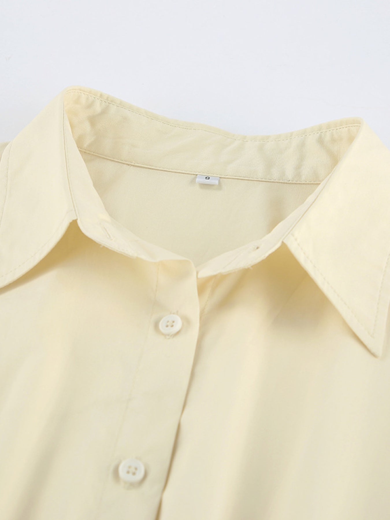 Button Front Bubble Hem Dress