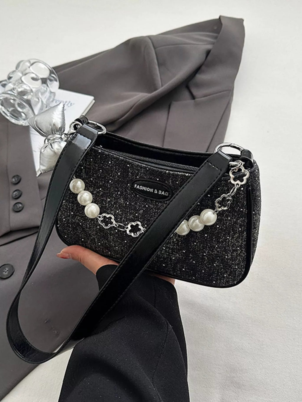 Pearl Chain Shoulder Bag