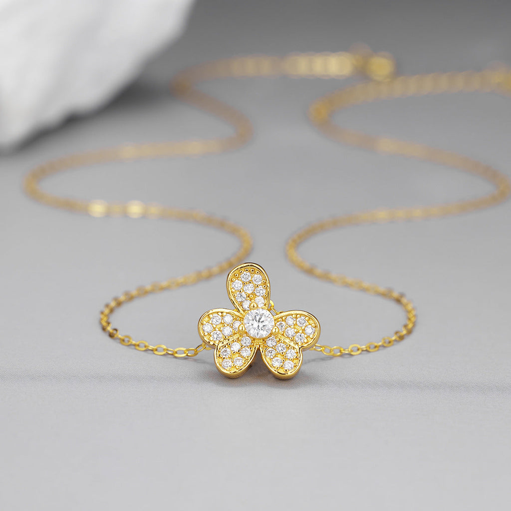 925 Sterling Silver Clover Pendant Necklace