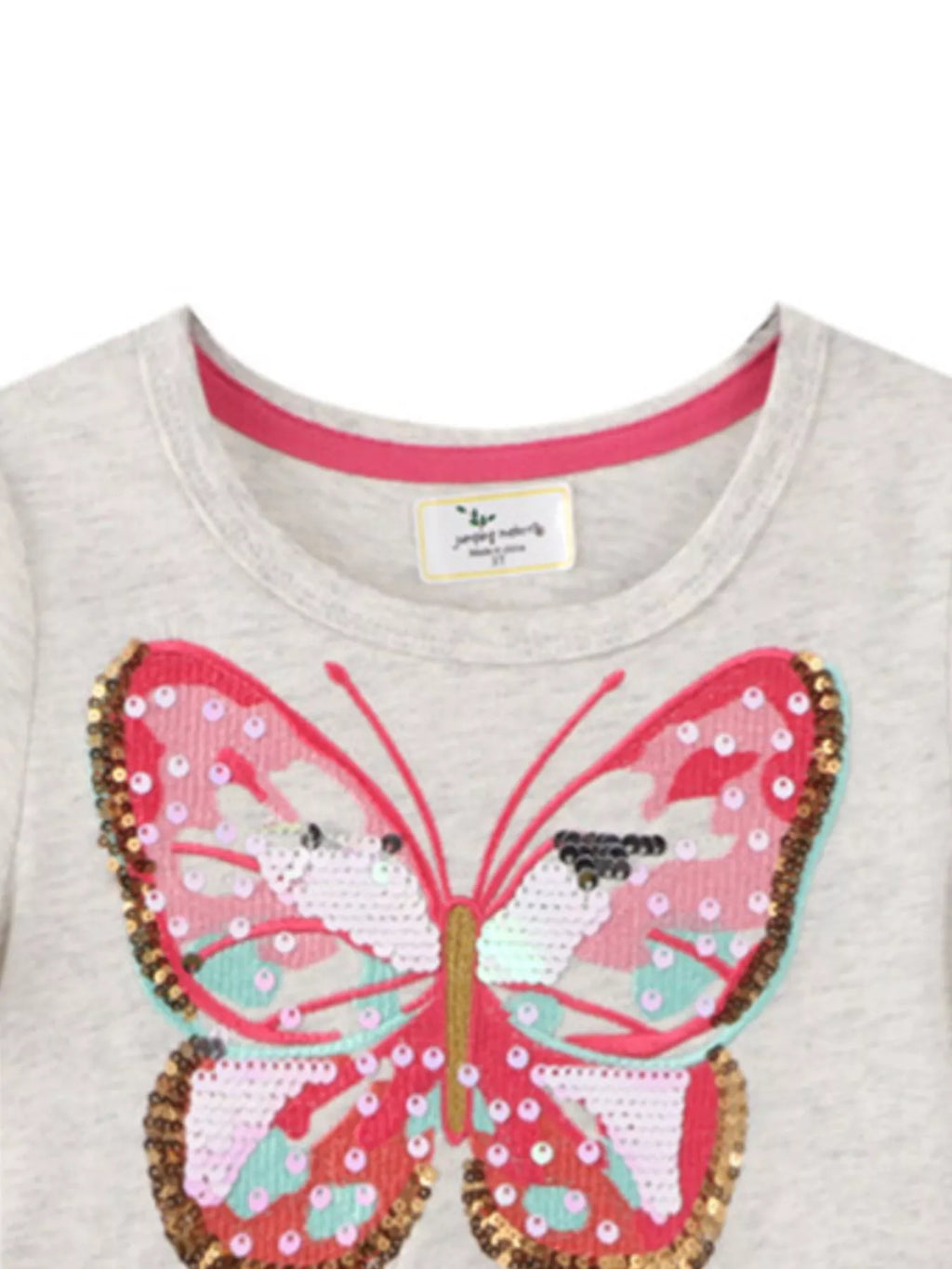 Children's Butterfly Sequin Rainbow Tulle Dress
