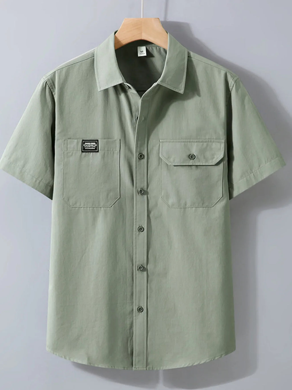 Men's Plus Size Button Up Short Sleeve Shirt