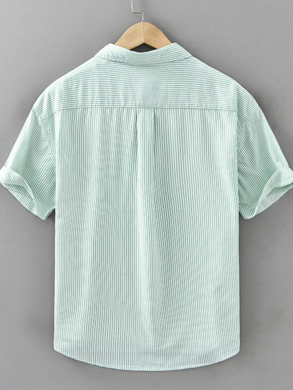 Men's Plus Size Classic Striped Short Sleeve Shirt