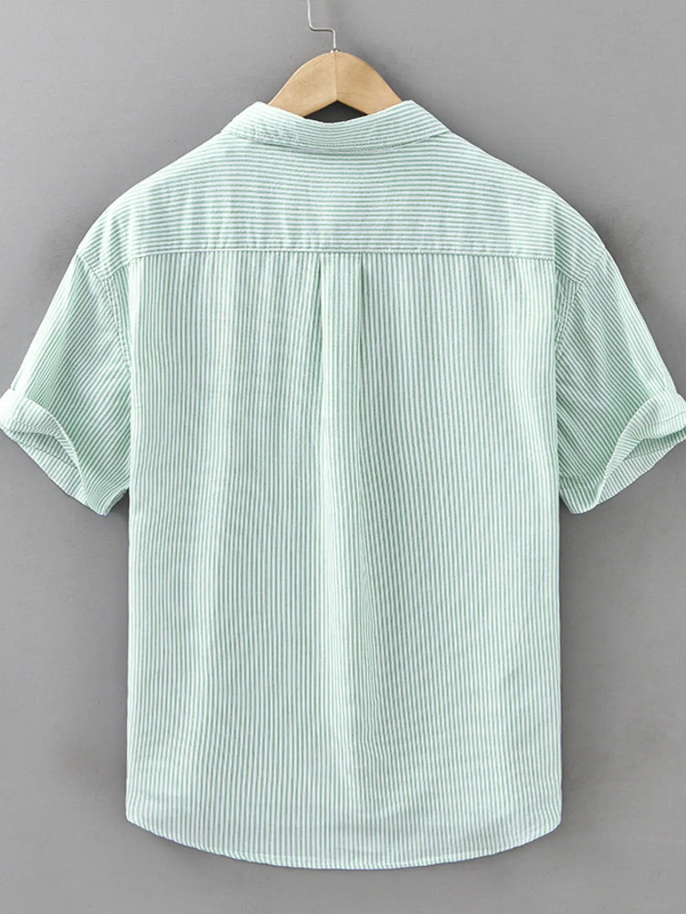 Men's Plus Size Classic Striped Short Sleeve Shirt