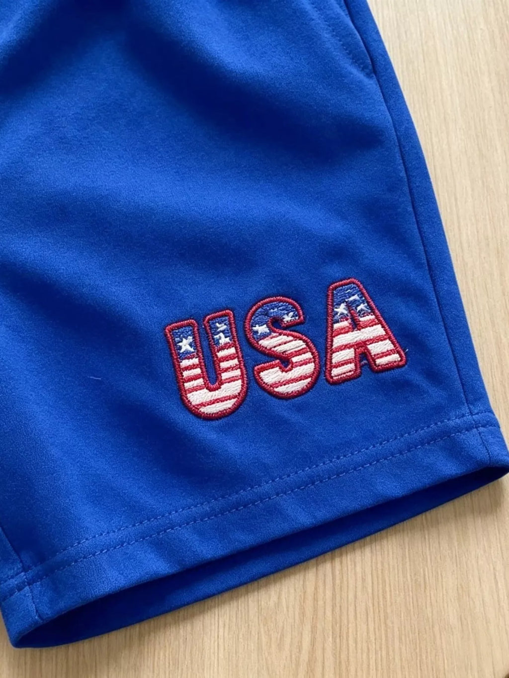 Children's Patriotic Striped Polo & Shorts Set