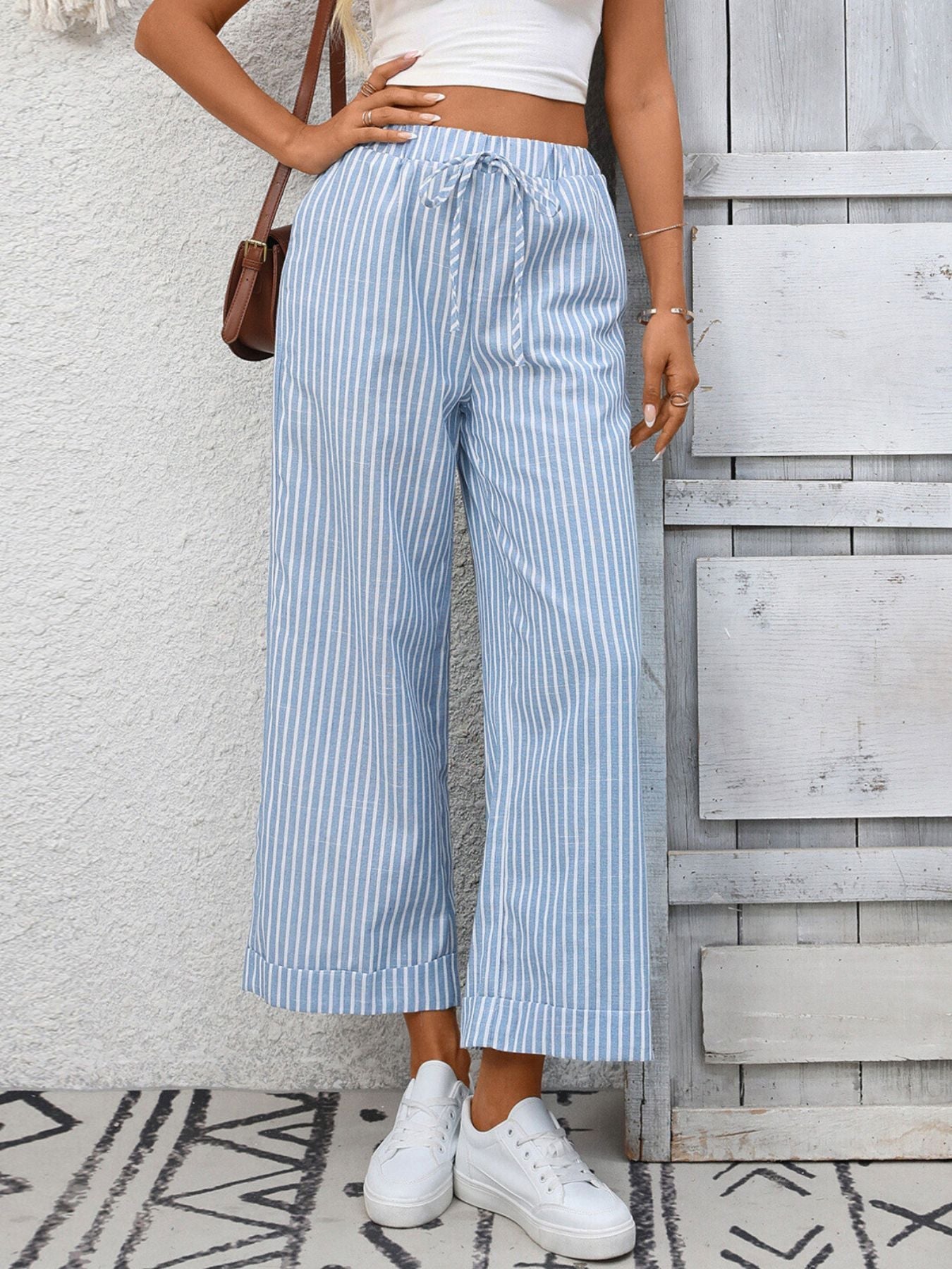 Striped Wide Leg Pants
