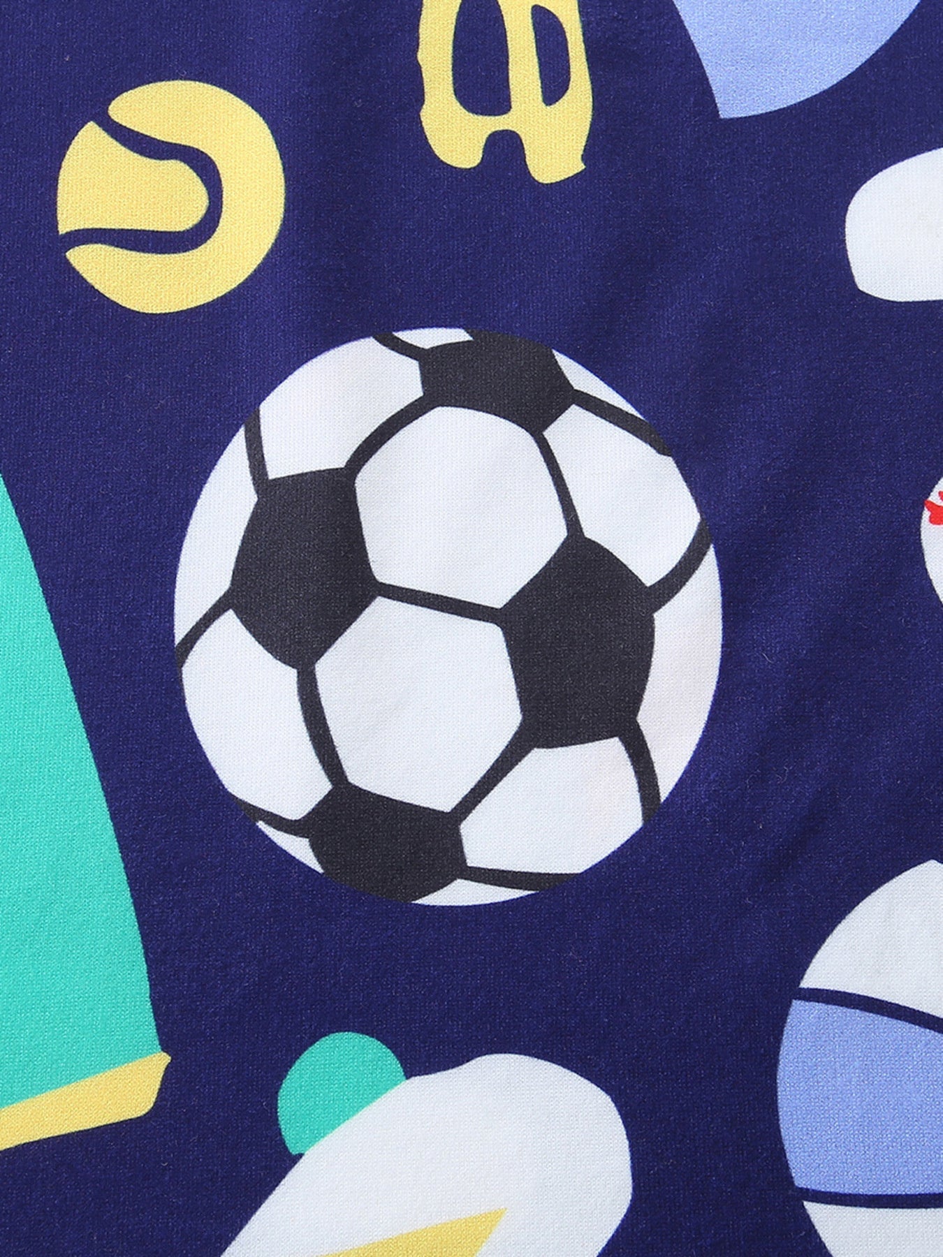 Children's Sporty Print Round Neck Tee and Shorts Set