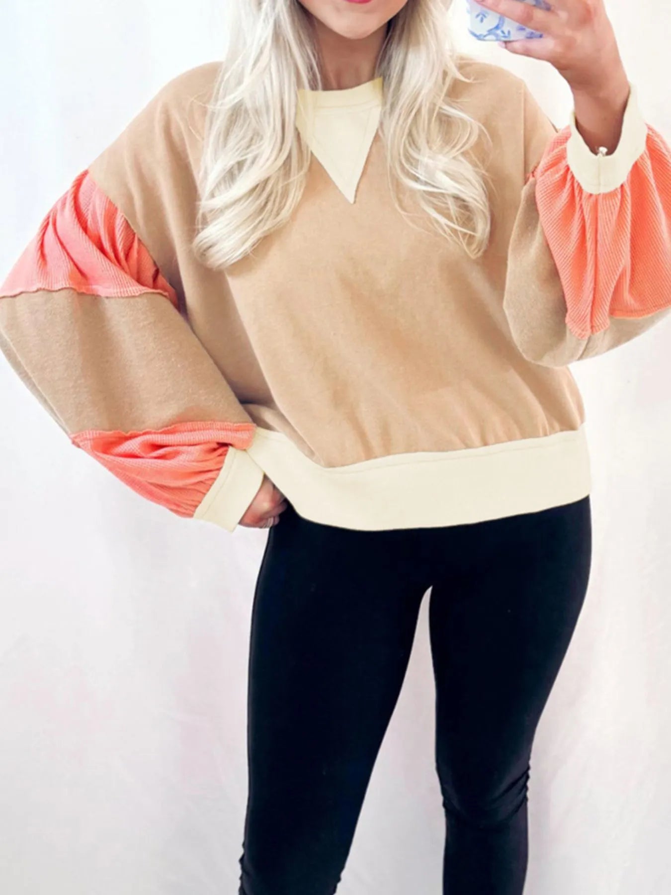 Color Block Long Sleeve Sweatshirt
