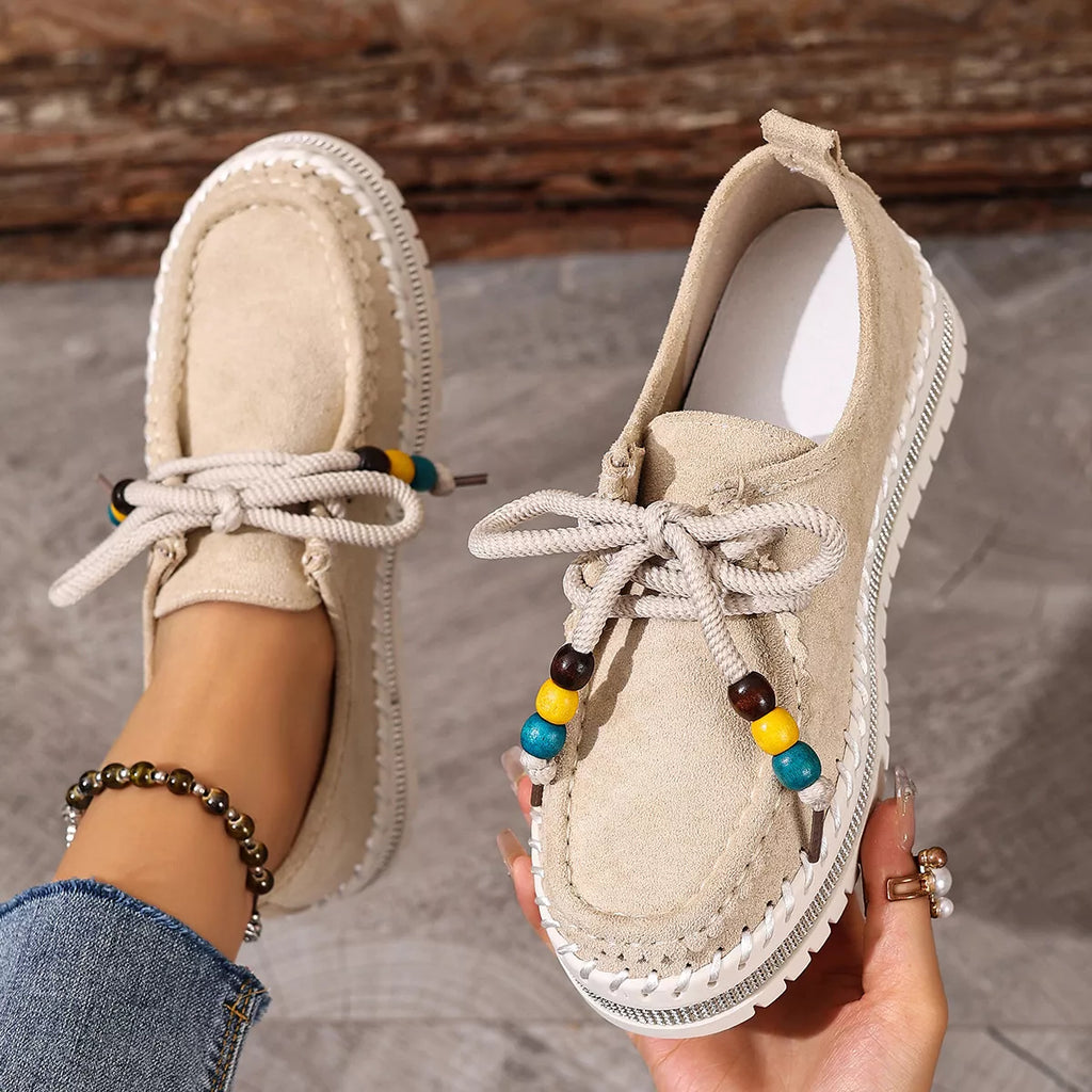 Round Toe Platform Loafers