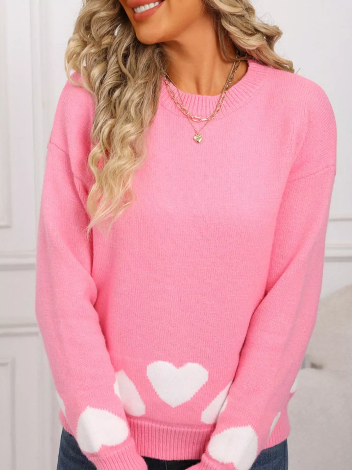 Valentine's Day Heart Crew Neck Sweater