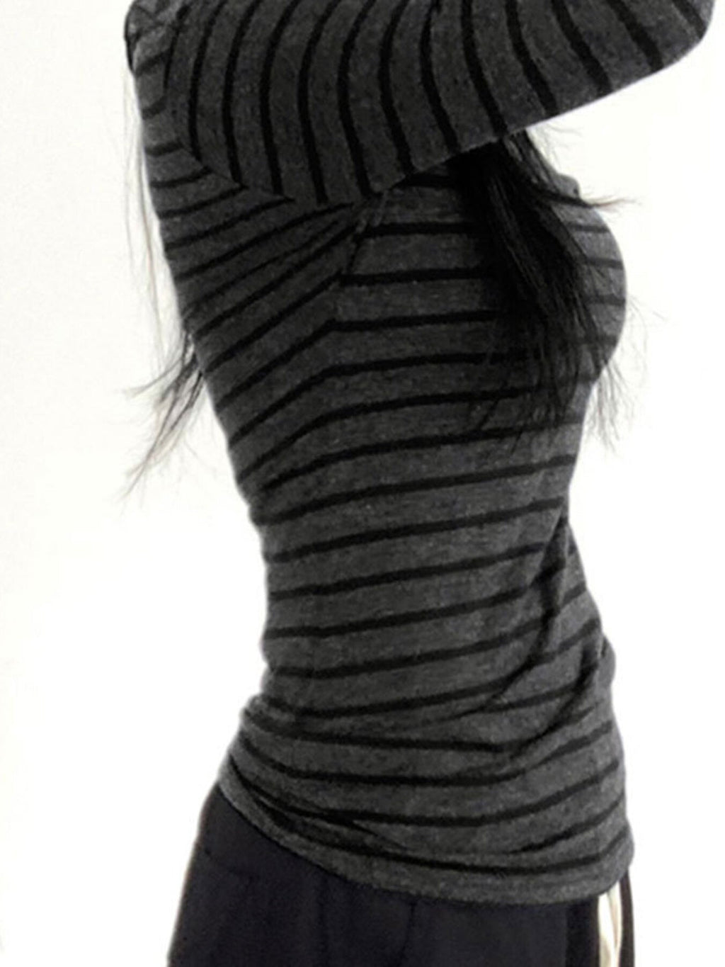 Striped Boat Neck Long Sleeve T-Shirt