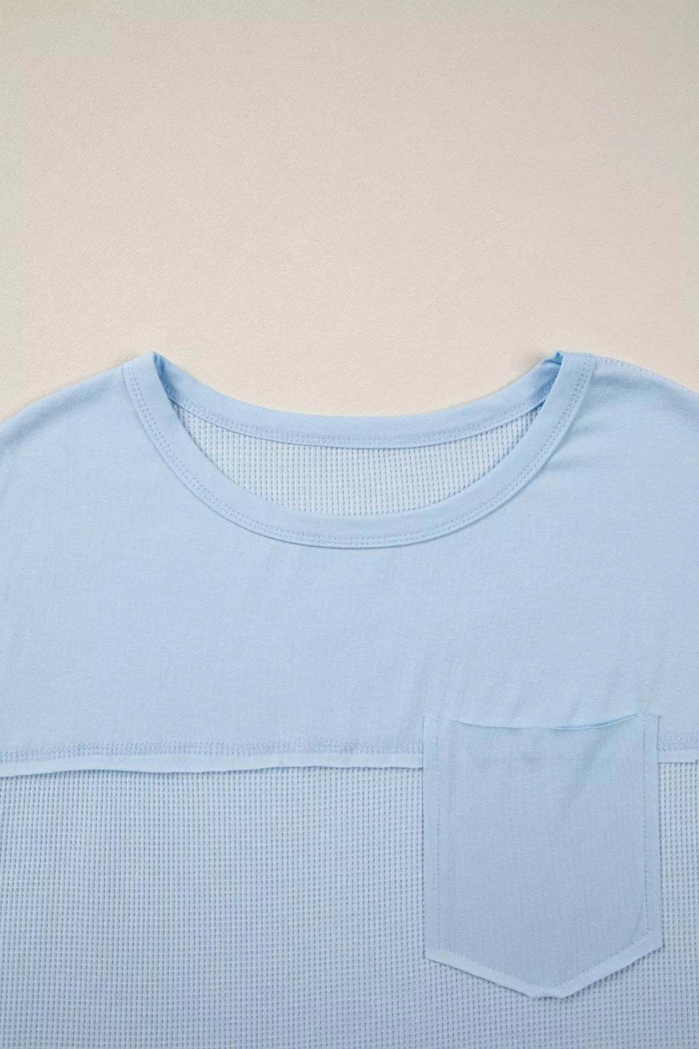 Waffle Knit Pocket T-Shirt