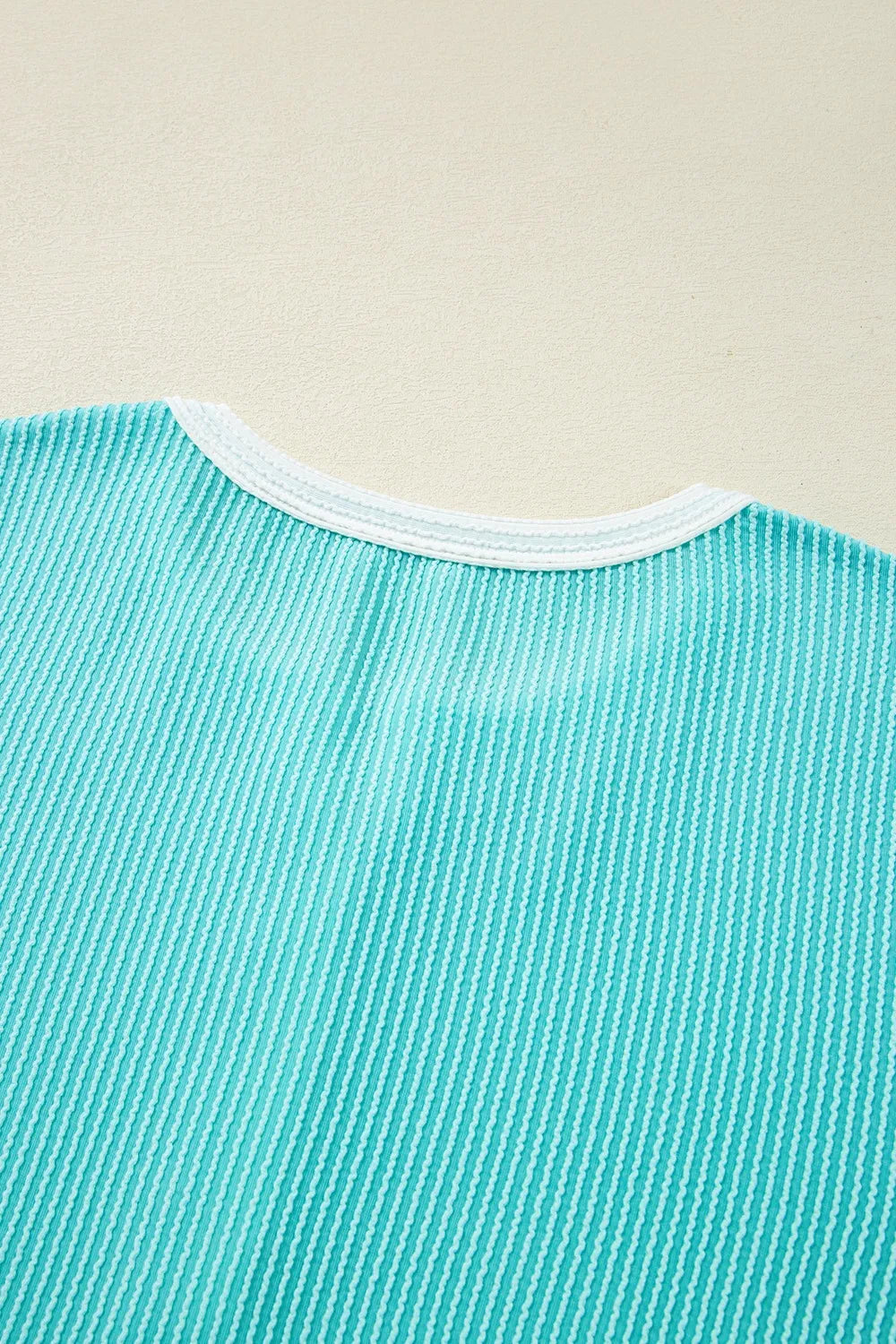 Corded Half Button Henley T Shirt