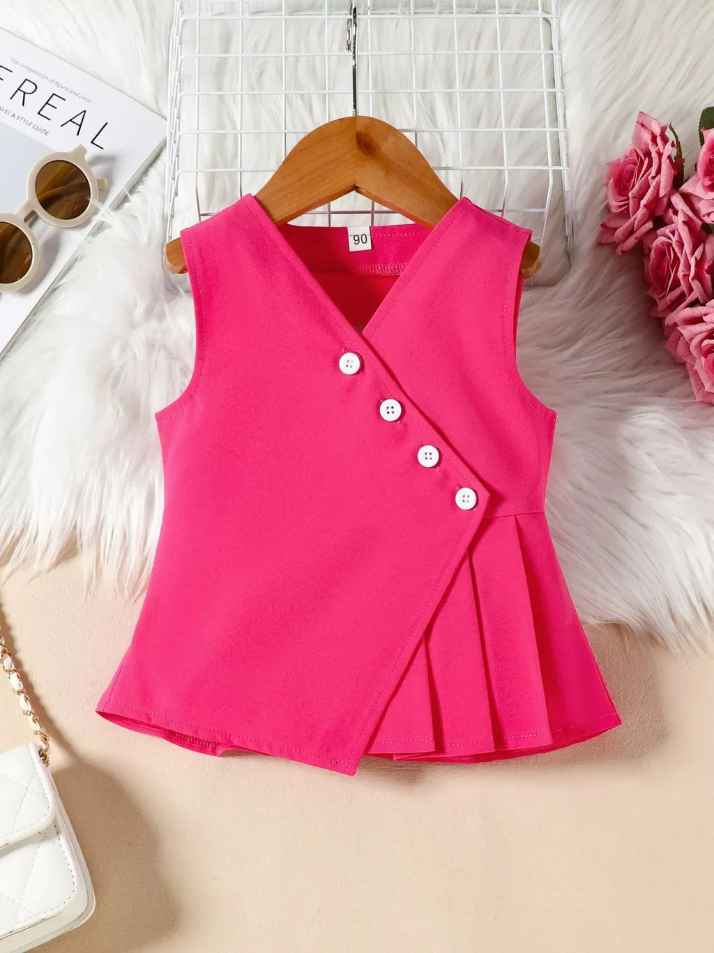Children's Sleeveless Top and Wide Leg Pants Set