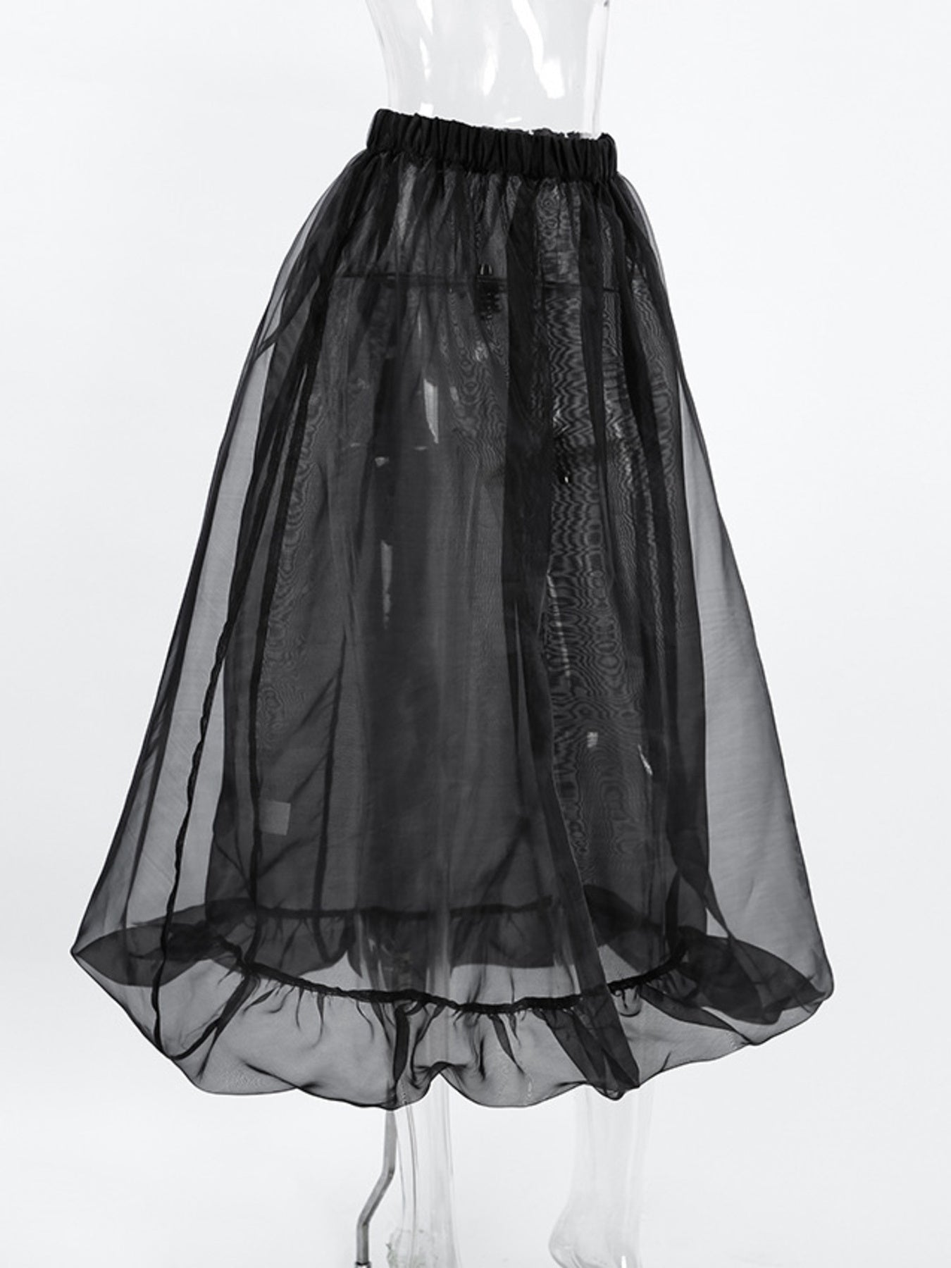 Elastic Waist Flowy Skirt