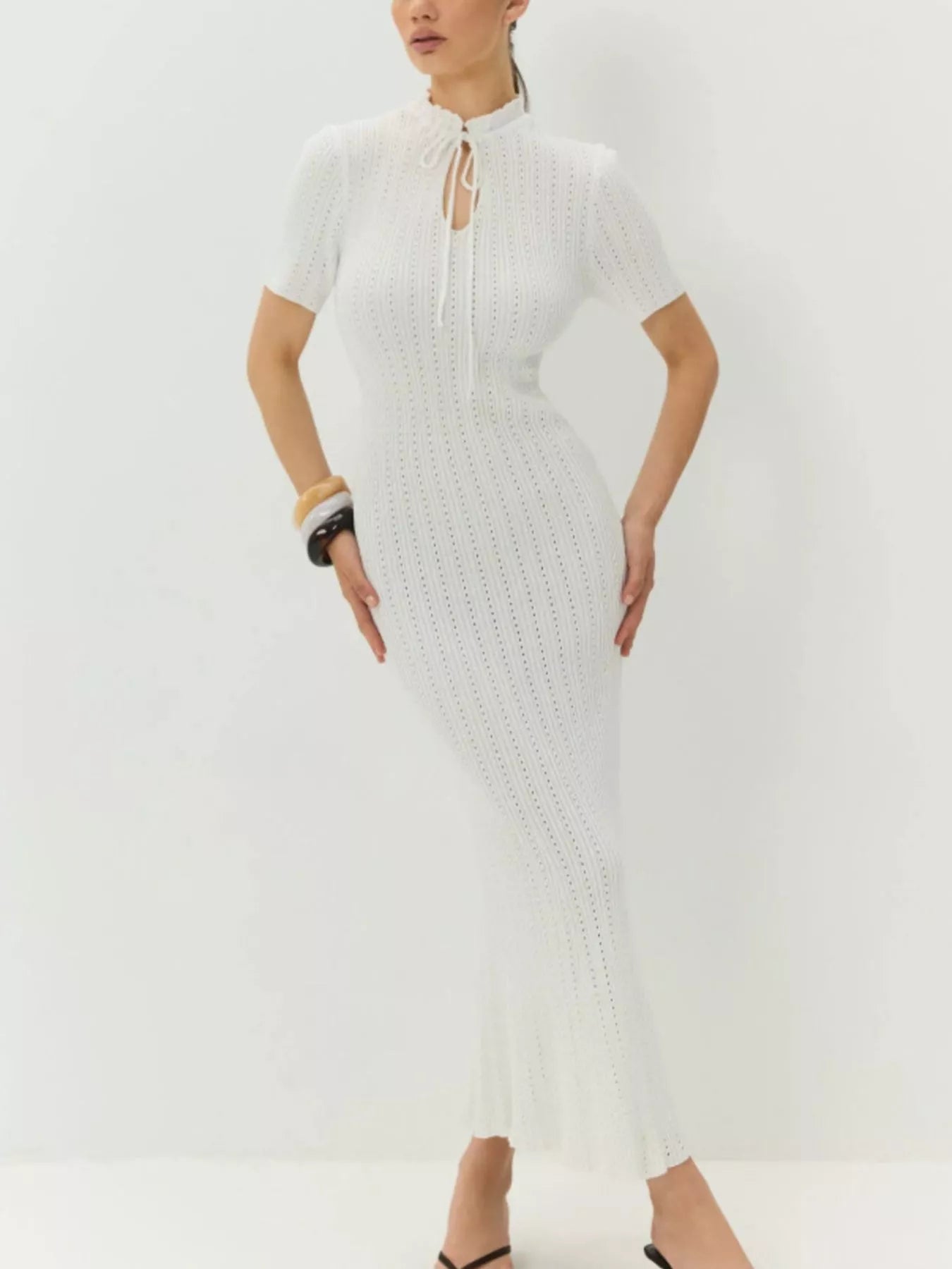 Short Sleeve Knitted Mermaid Dress