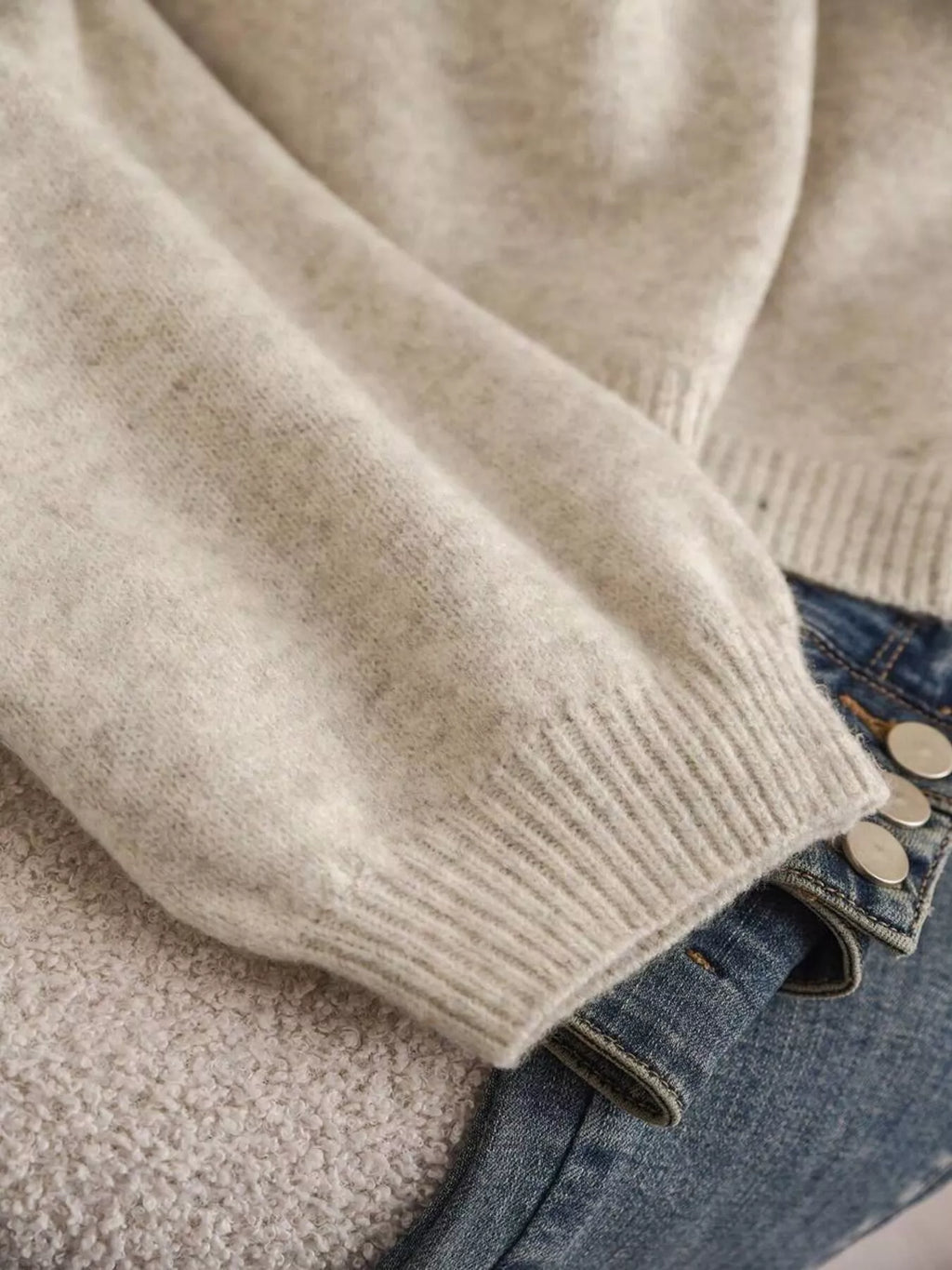 Bow-knot Front V-Neck Knit Cardigan