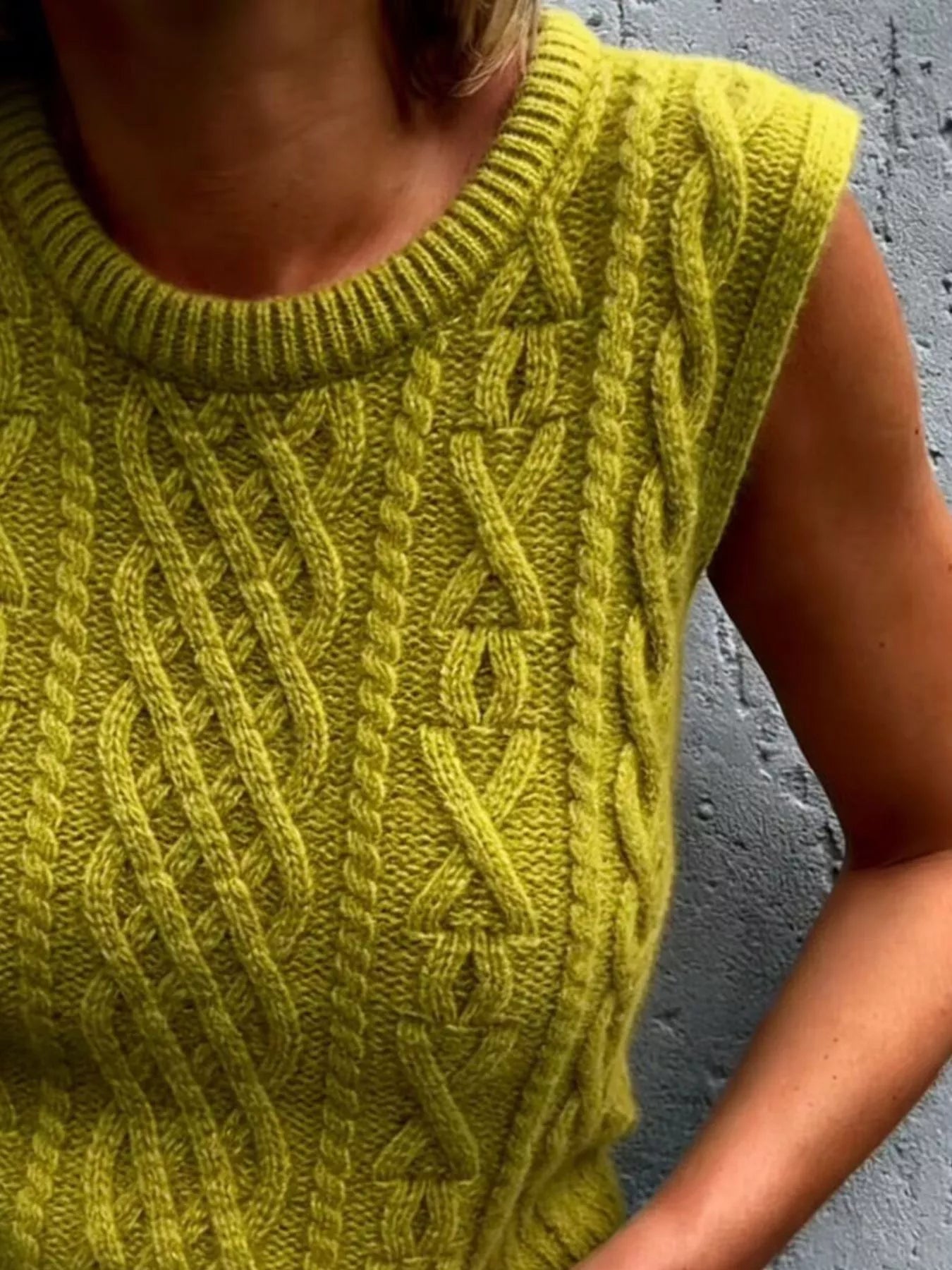 Cable Knit Sweater Vest