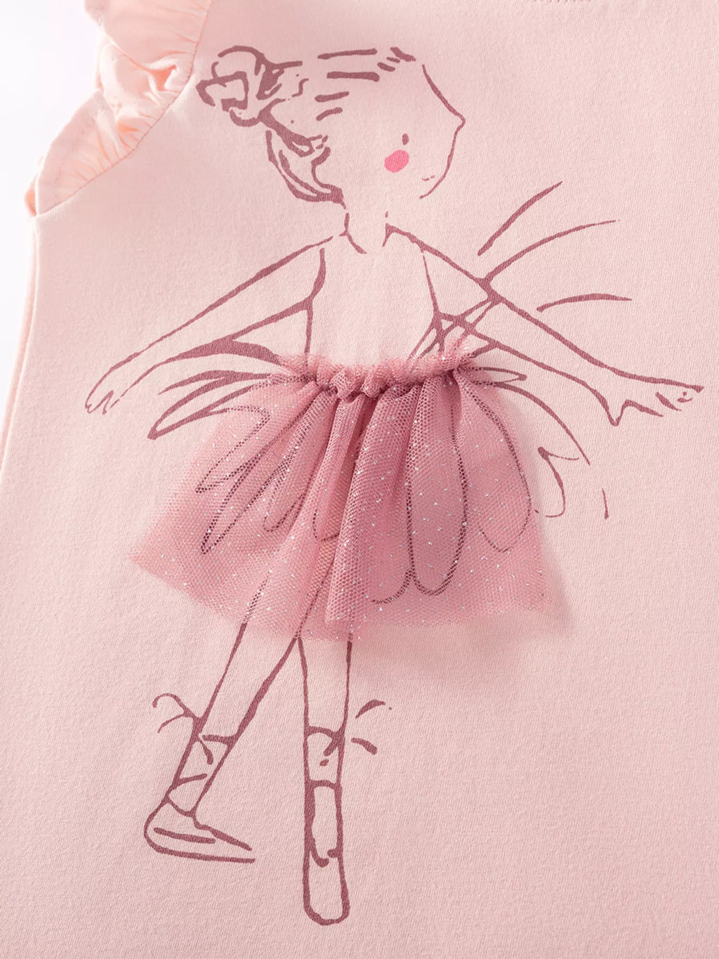 Children's Ballerina Ruffle Sleeve T-Shirt