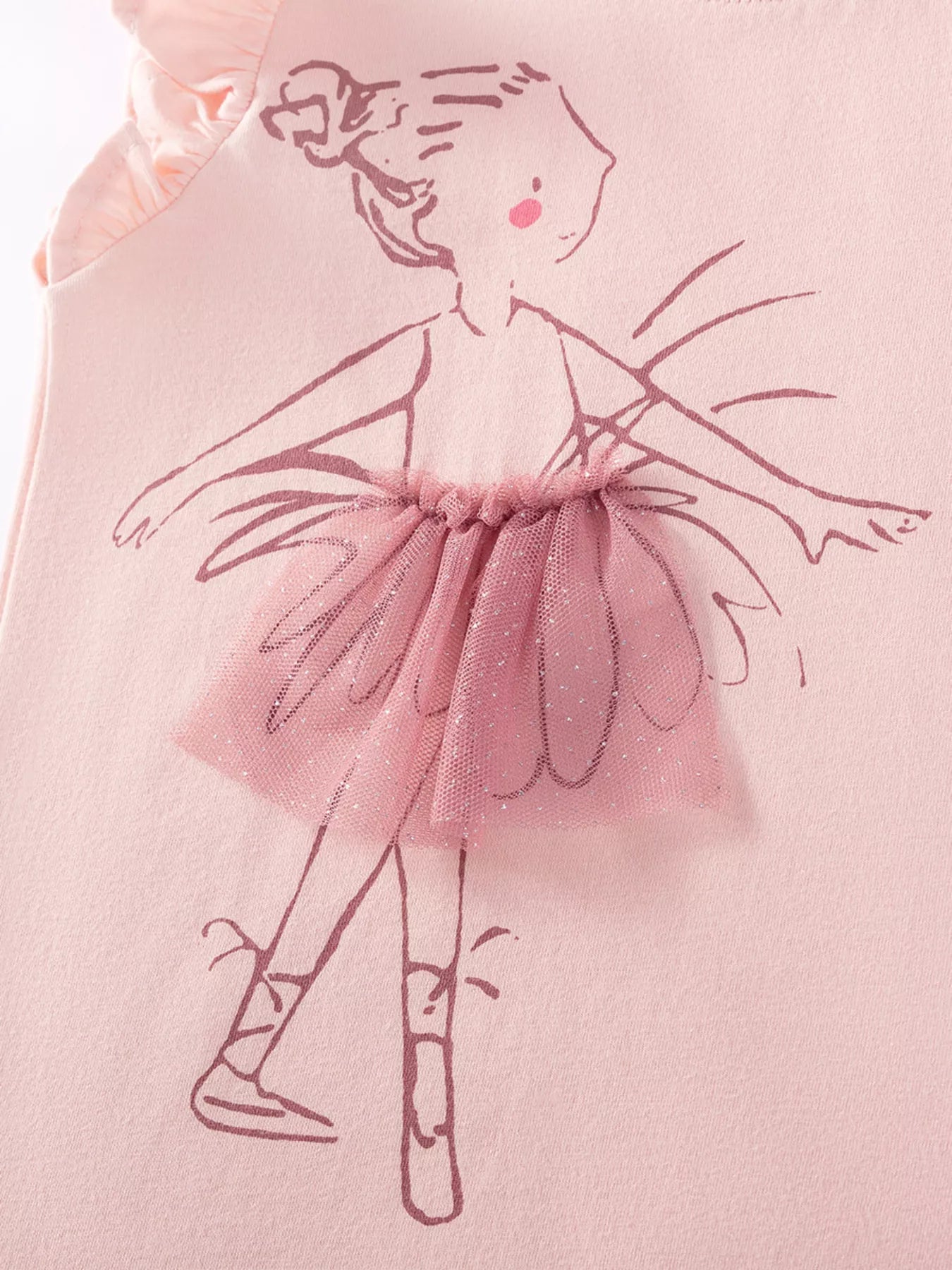 Children's Ballerina Ruffle Sleeve T-Shirt