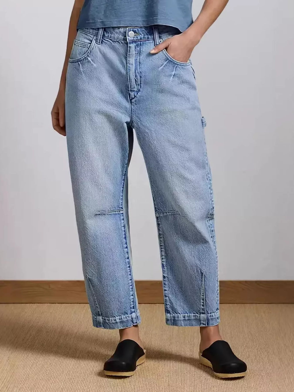 Washed Wide Leg Jeans