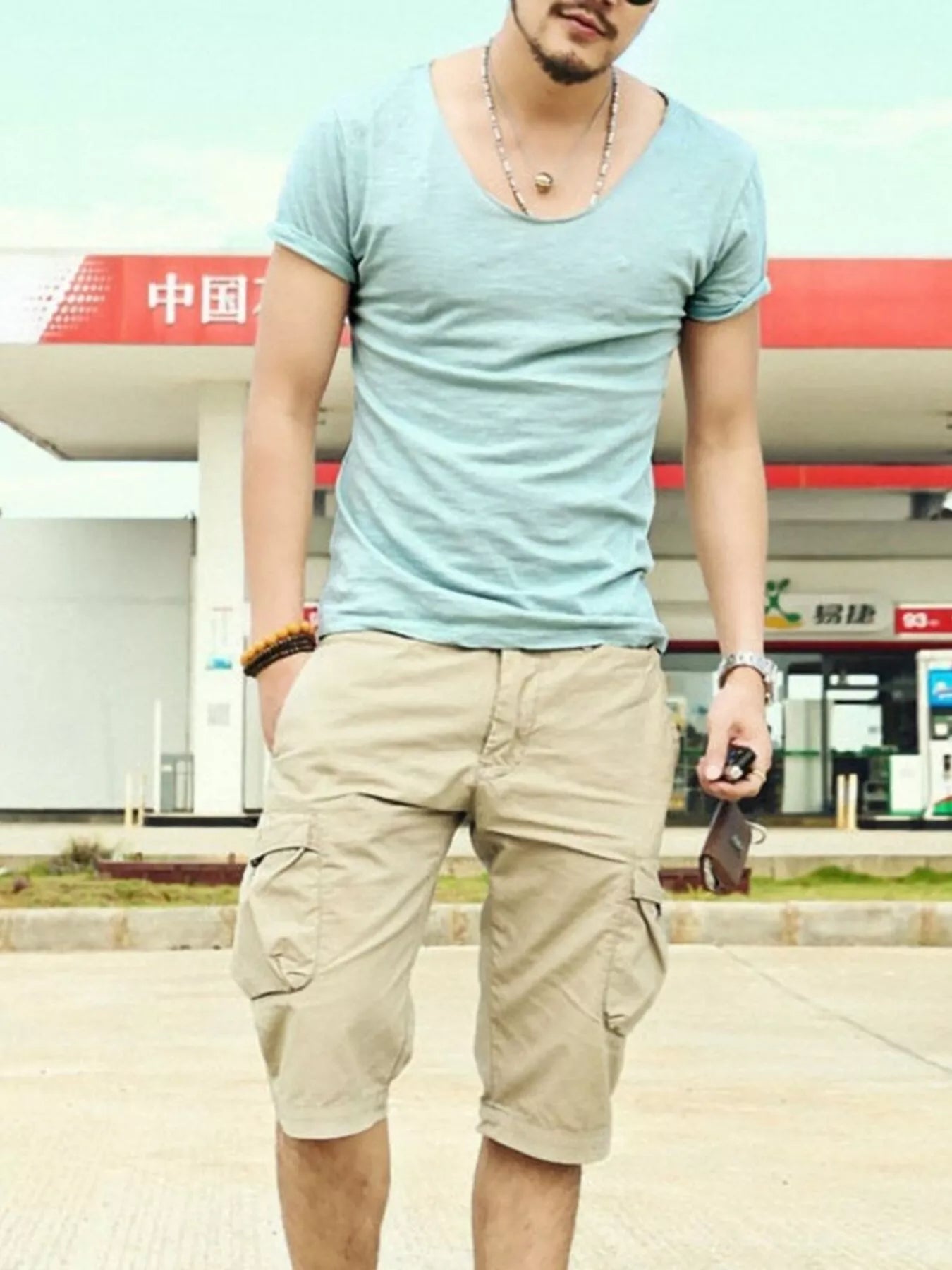 Men's Casual Solid Color Short Sleeve T-Shirt