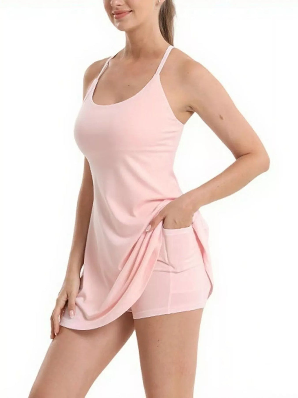 Scoop Neck Cami and Shorts Active Set