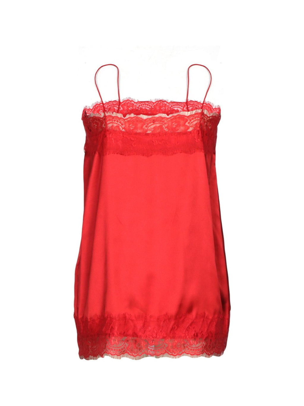 Lace Trimmed Satin Cami