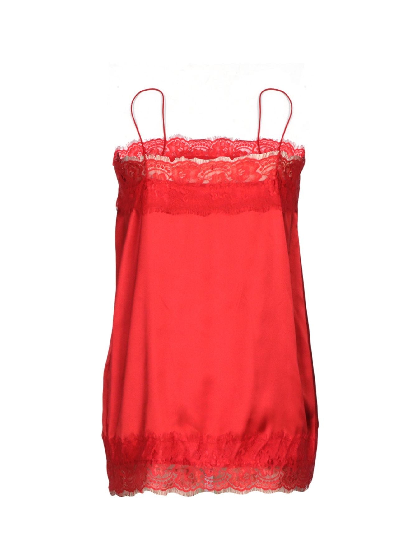 Lace Trimmed Satin Cami