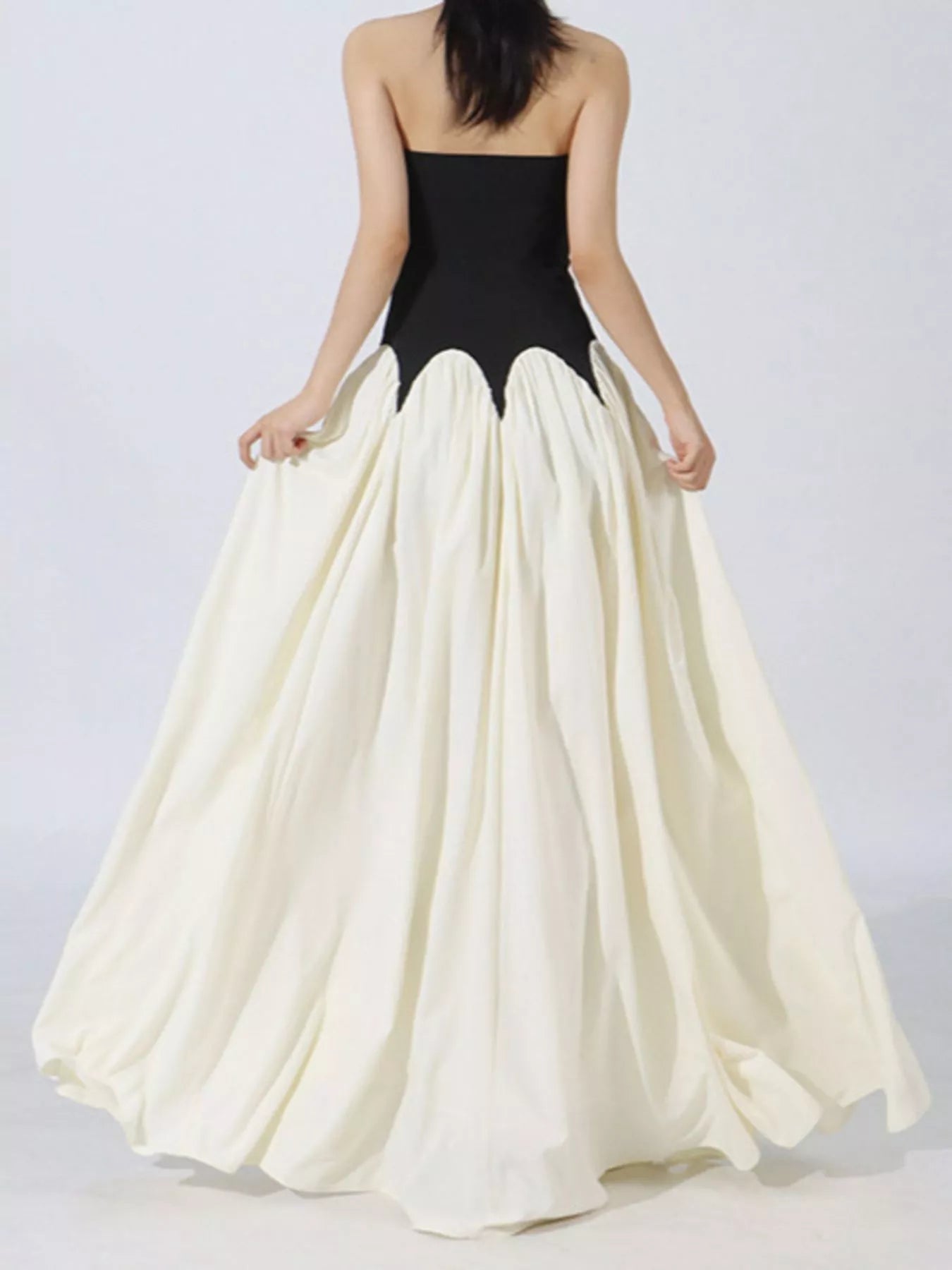 Two Tone Tube Maxi Dress