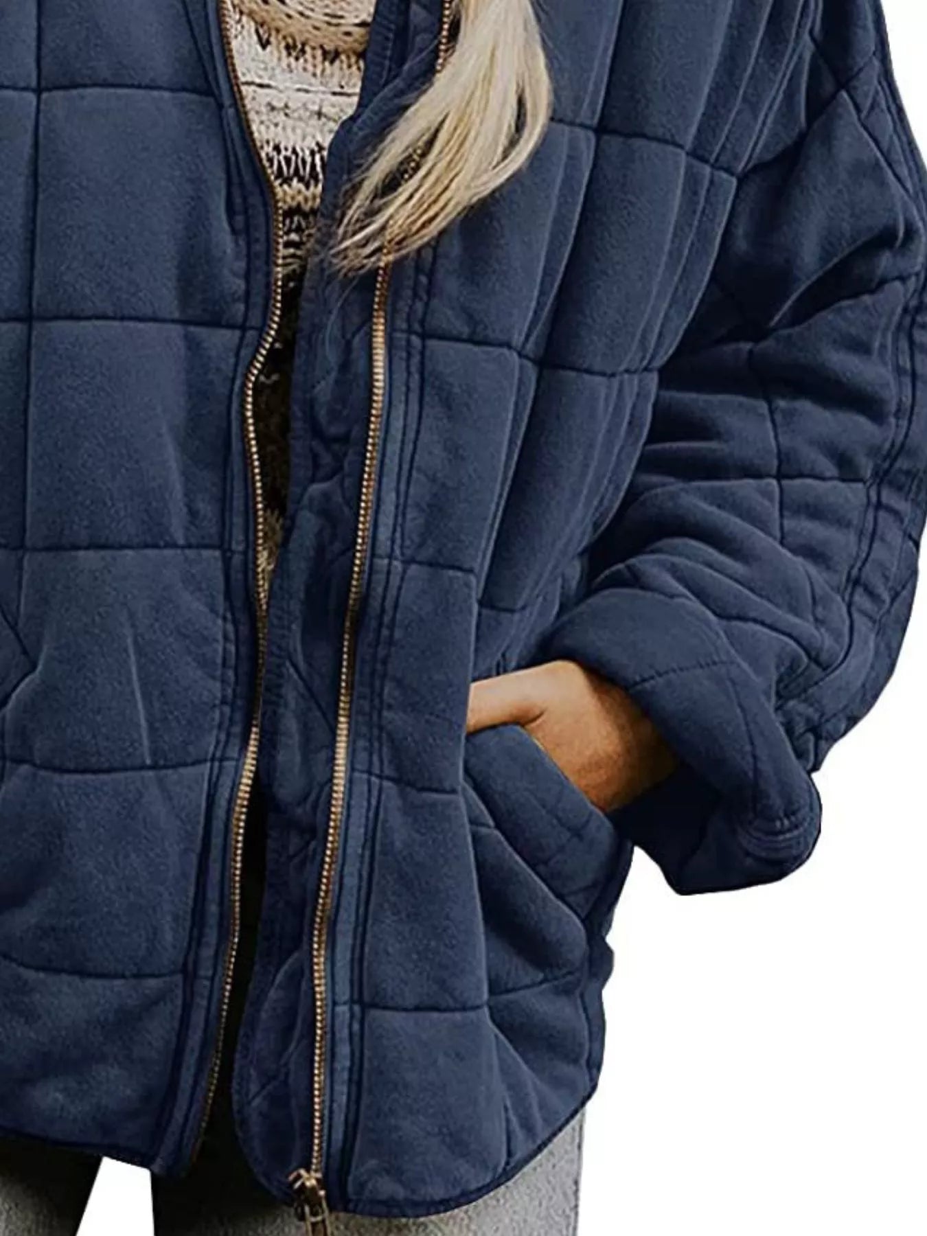 Quilted Zip Up Outerwear