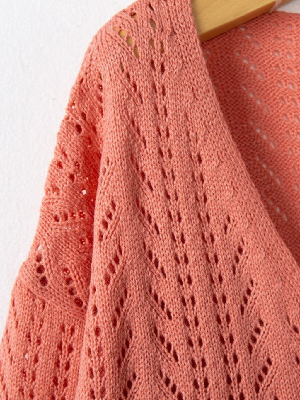 Openwork V-Neck Cardigan