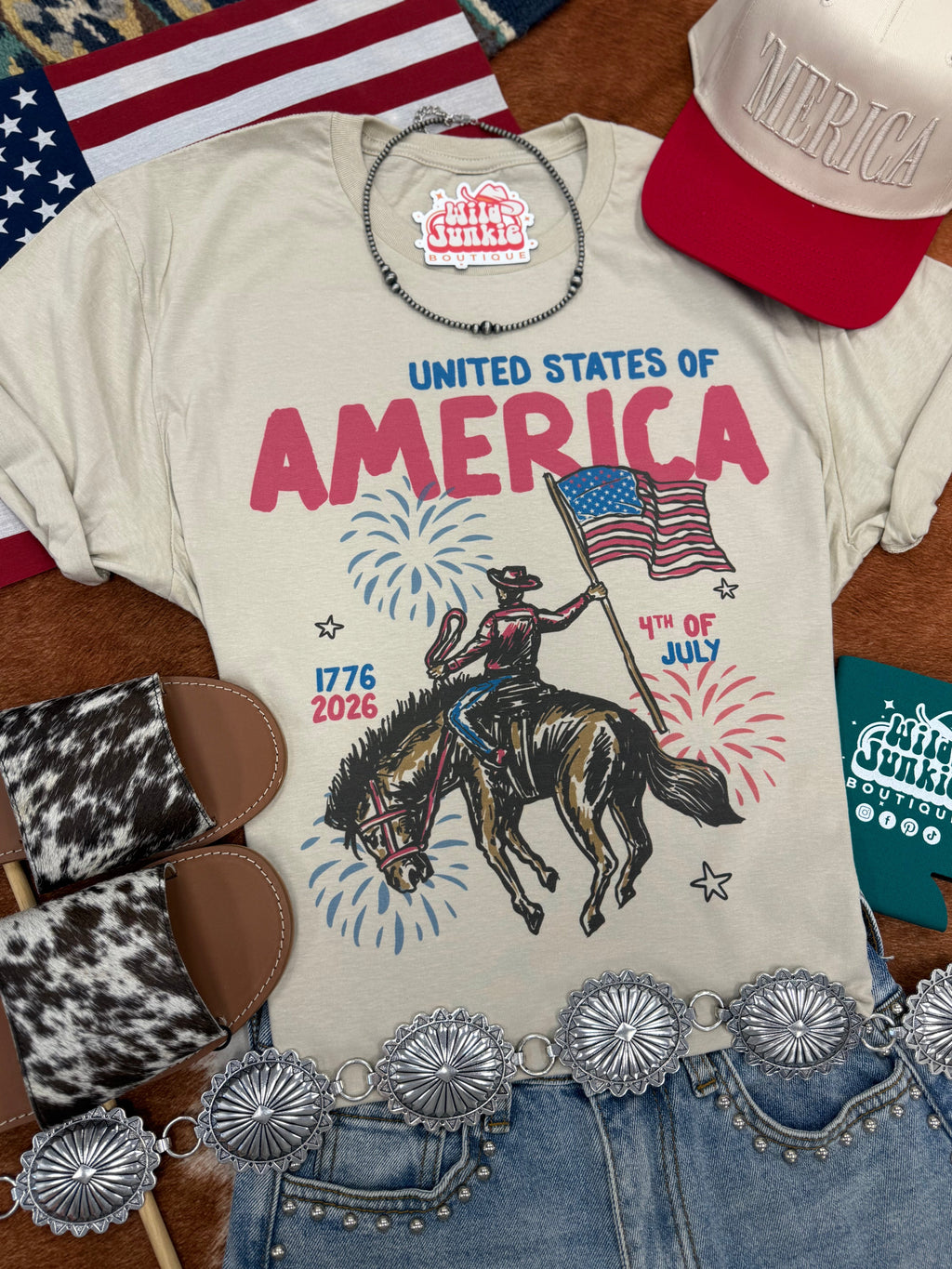United States of America Cowboy Graphic Tee