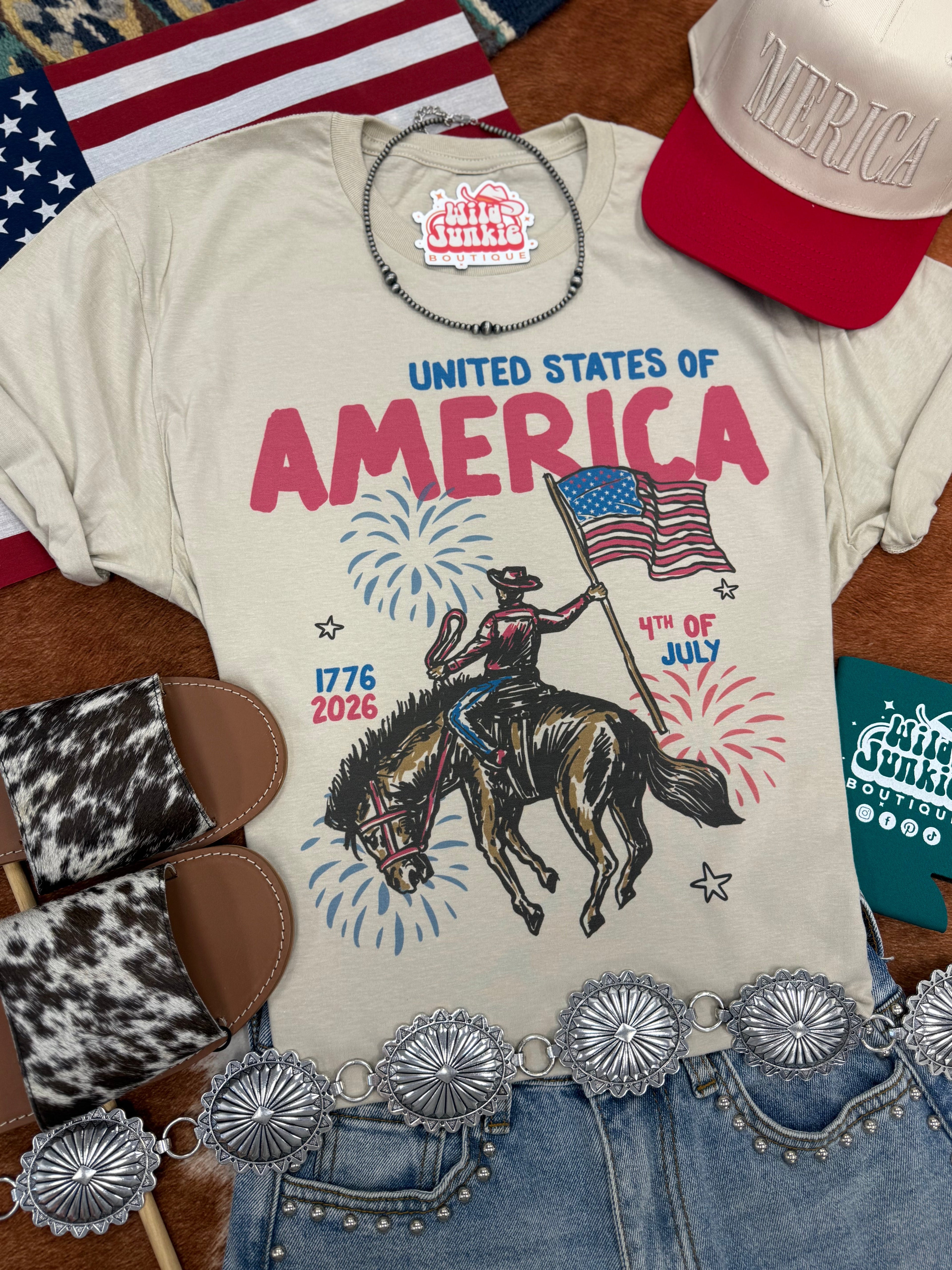 United States of America Cowboy Graphic Tee
