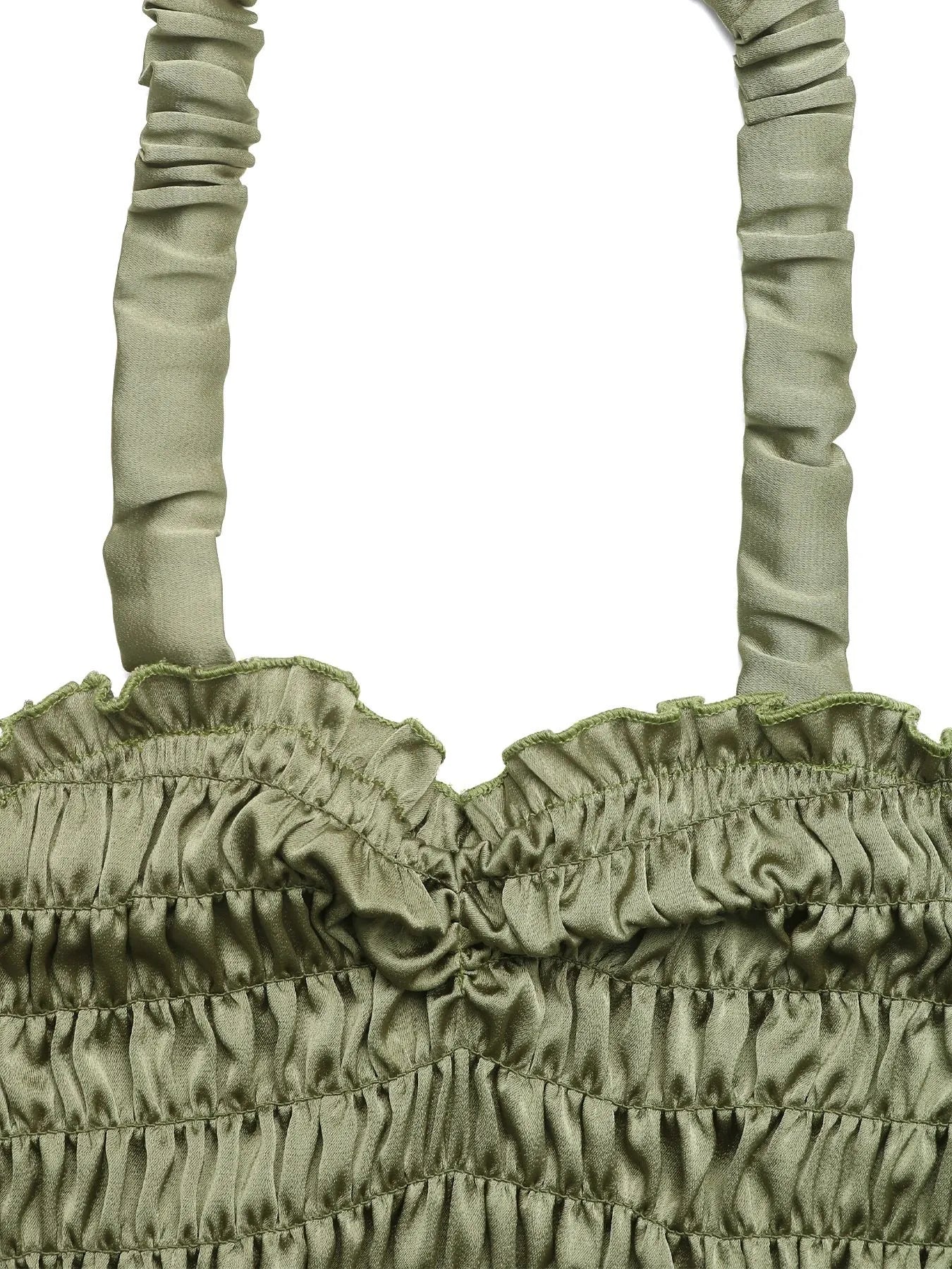 Smocked Halter Neck Cami